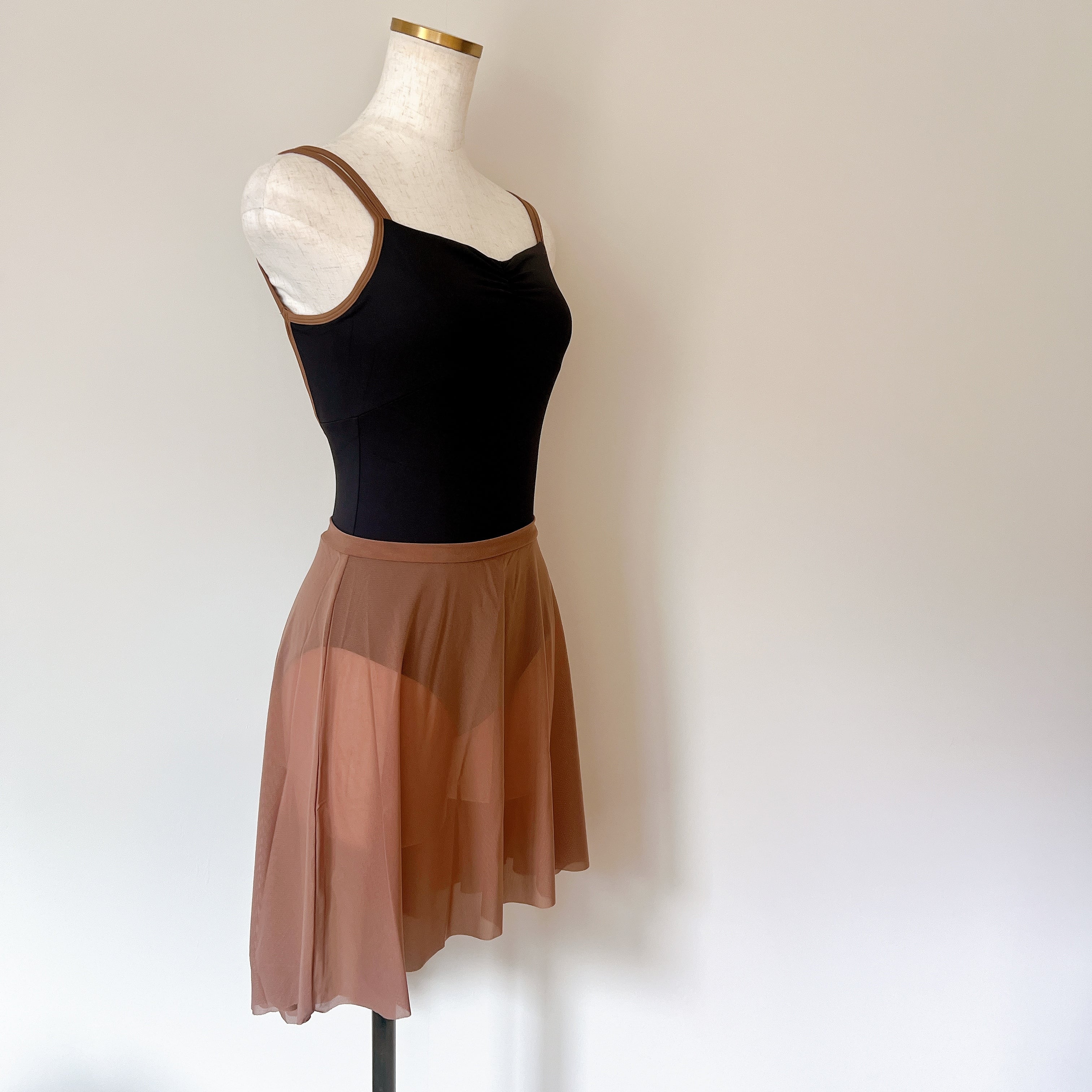 ダブルストラップ バッククロス キャミソール バレエレオタード