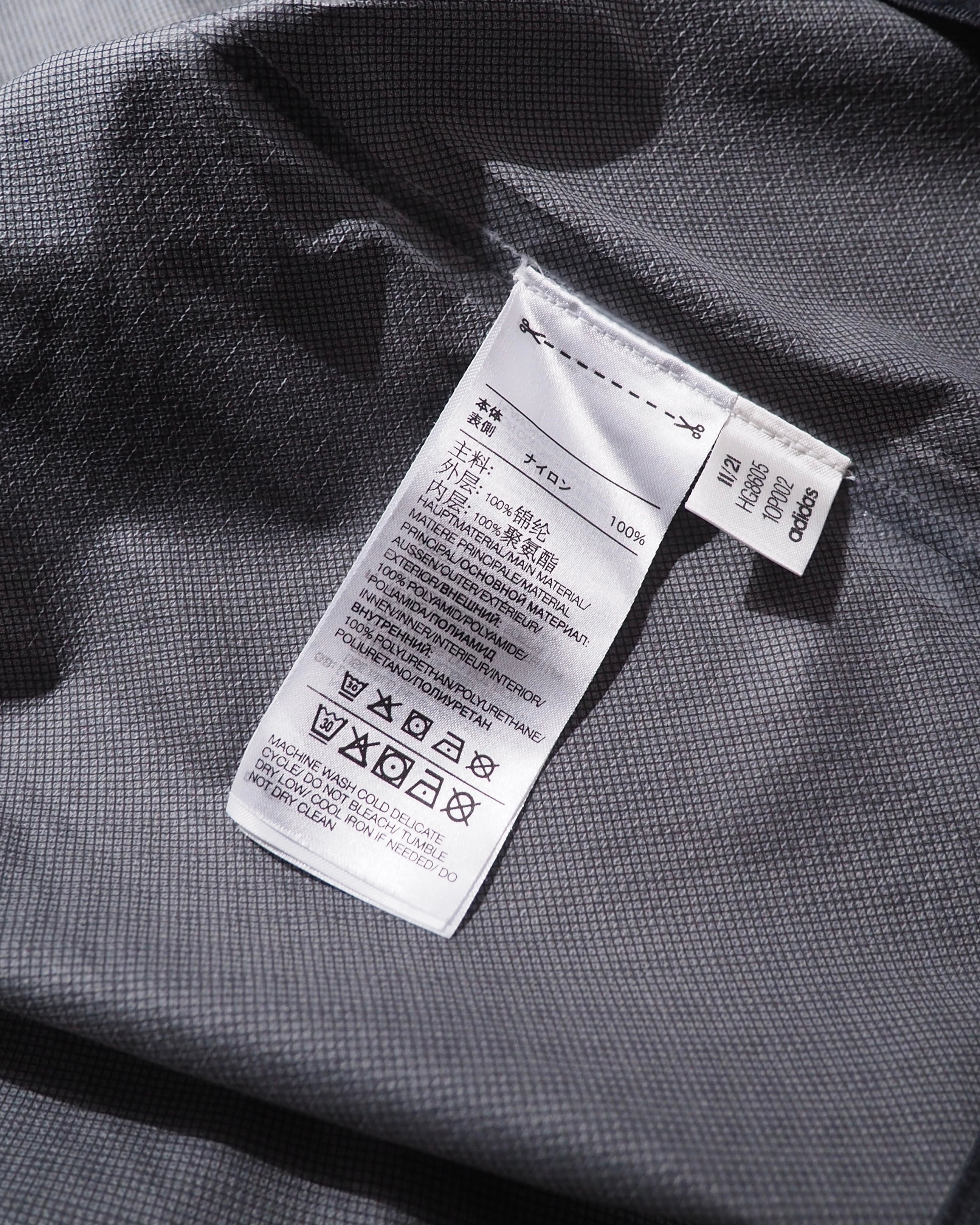 "Y-3(Yohji Yamamoto)" Black sheer Waterproof Nylon Tech Full zip jacket