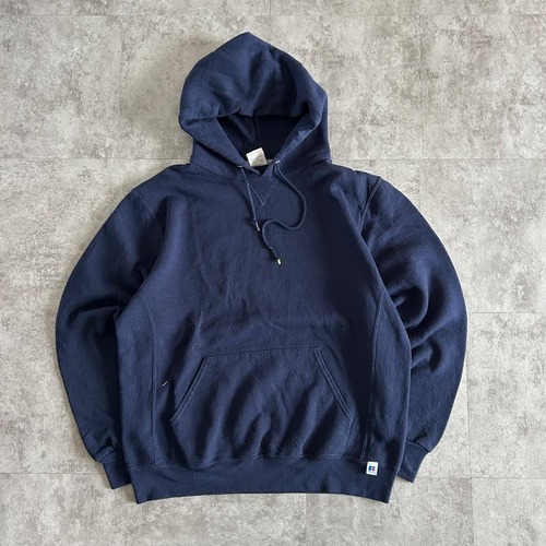 00s Russell Hoodie 無地 ネイビー ounce Mid L