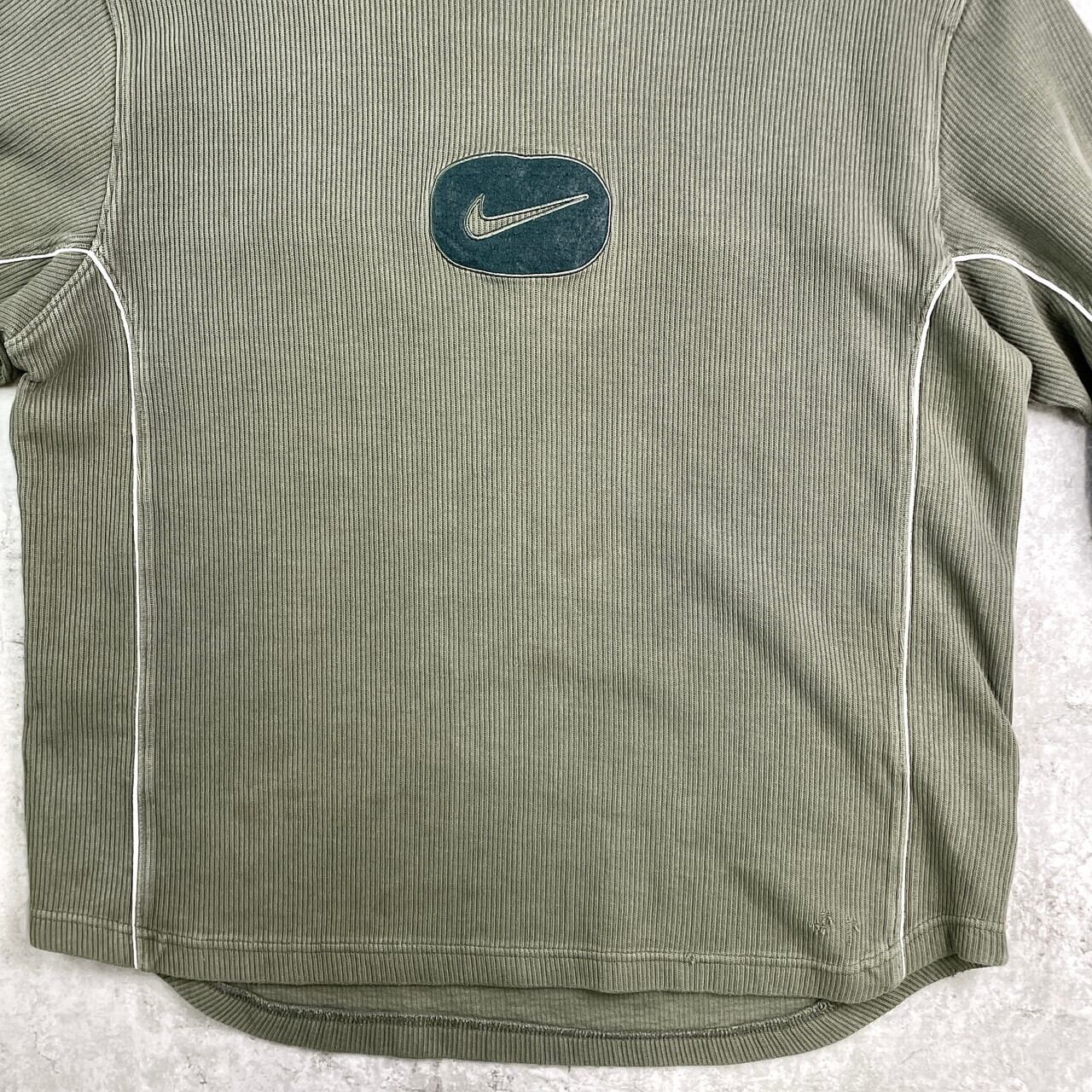 00s 90s Nike カーキ オリーブ スウェット XL 00s NIKE ワンポイント 