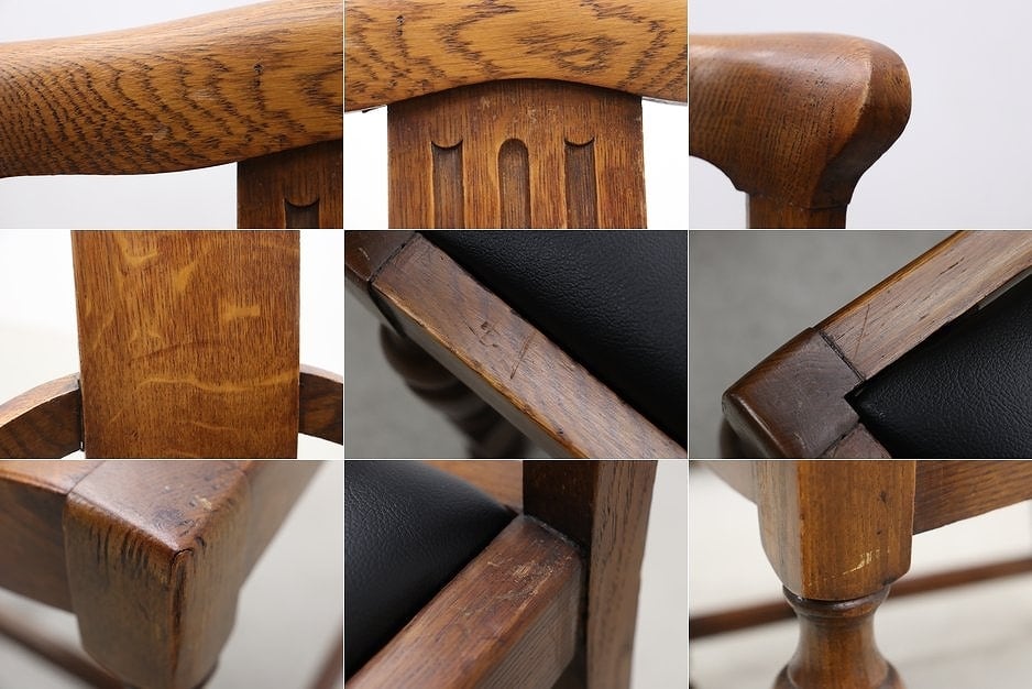 英国 イギリス ヴィンテージ オーク材 クラシカル ダイニングチェア 沼津店】 在庫4脚 英国 イギリス ヴィンテージ クラシカル オーク材