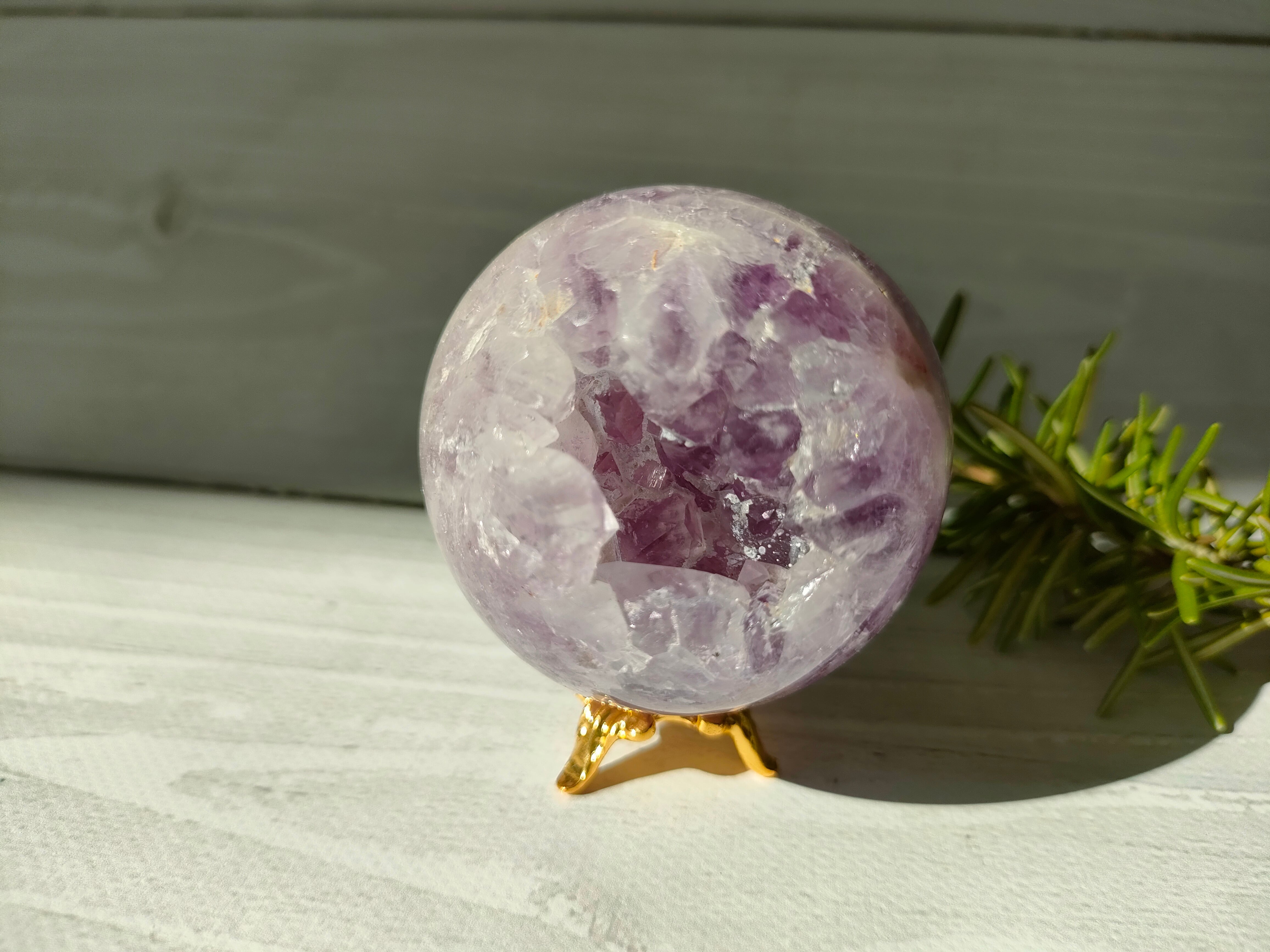 フラワーアゲート×アメジストスフィア