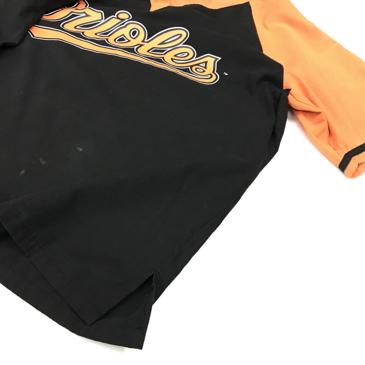 ジェニュイン マーチャンダイズ レア! 90年代 MLB ボルチモア・オリオールズ BALTIMORE ORIOLES Vネック プルオーバー  スクラブシャツ風 XL