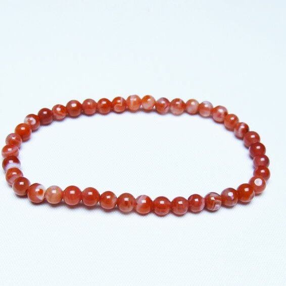 ナンホーンアゲート ブレスレット 5mm アゲート ブレス 一点物 メール便可 [M便 1/10] 111-47423
