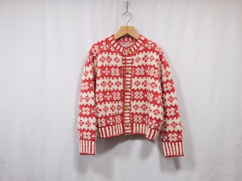 Women’s COOHEM” SCANDINAVIAN KNIT CARDIGAN”RED