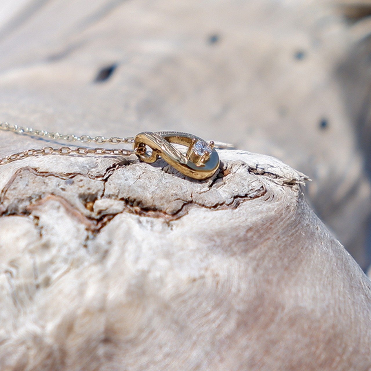 Necklace ハワイアンジュエリー ネックレス ドロップ しずく CZ 