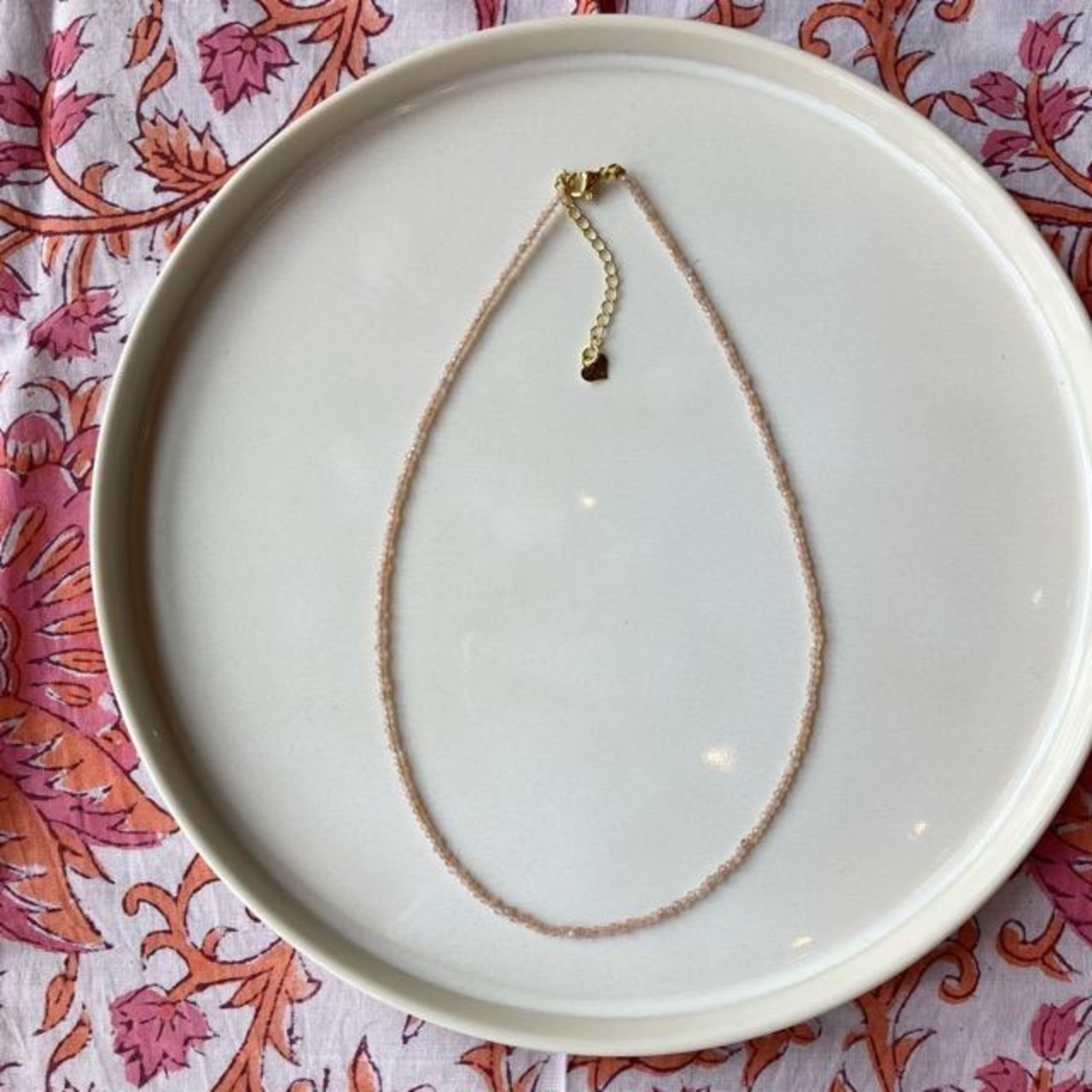 TOPANGA Jewelry　ミニジェムネックレス　サンストーン　オレンジ　太陽の石　チョーカー　ナチュラルストーン　天然石　パワーストーン　ペンダント　ギフト　