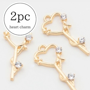 【C547-3】 ハートキーチャーム　2個