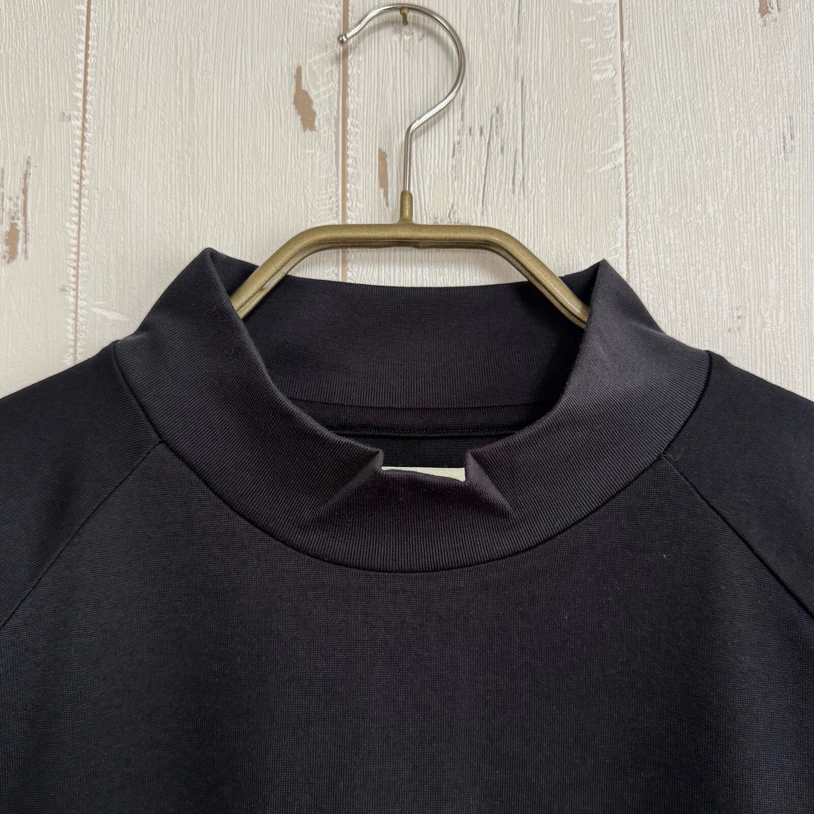 PLATING L/S BOX LOGO MOCK NECK TEE -BLACK- | 8G SHOOT WEBSTORE