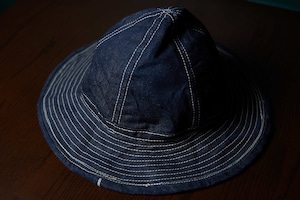 【未使用】1930s U.S. ARMY M-37 special vintage denim hut original dead stock WWⅡ made in USA big size 7 1/4 / ヴィンテージ アメリカ軍 スペシャル ミリタリーデニム ハット USA製 ビッグサイズ デッドストック オリジナル 希少 濃紺