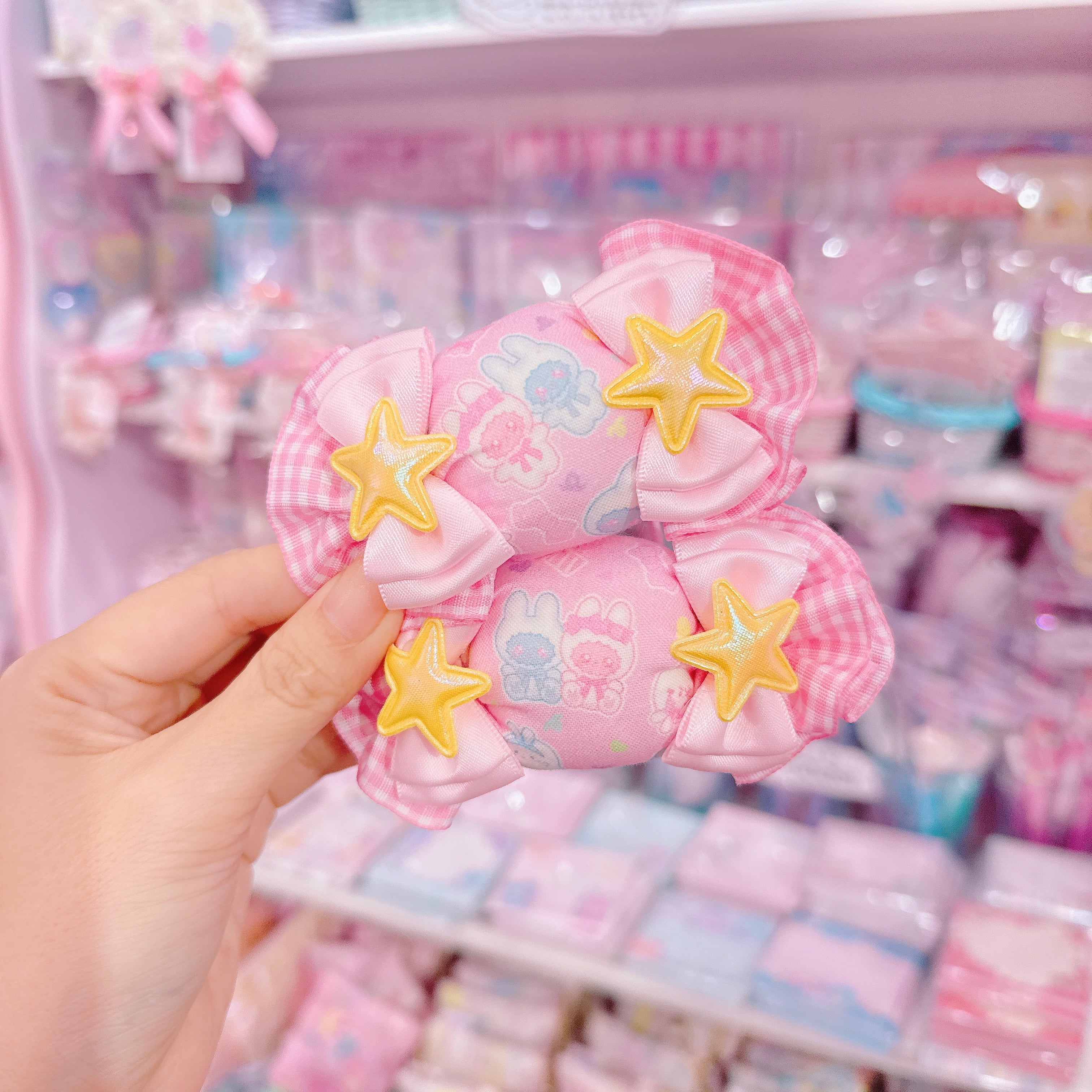 【D8】75-2キャンディリボンツインヘアゴム