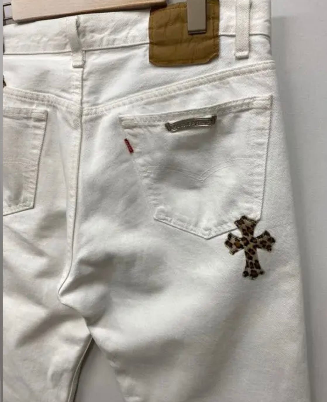 CHROME HEARTS クロムハーツ 501 LEVI'S デニム レオパード クロス