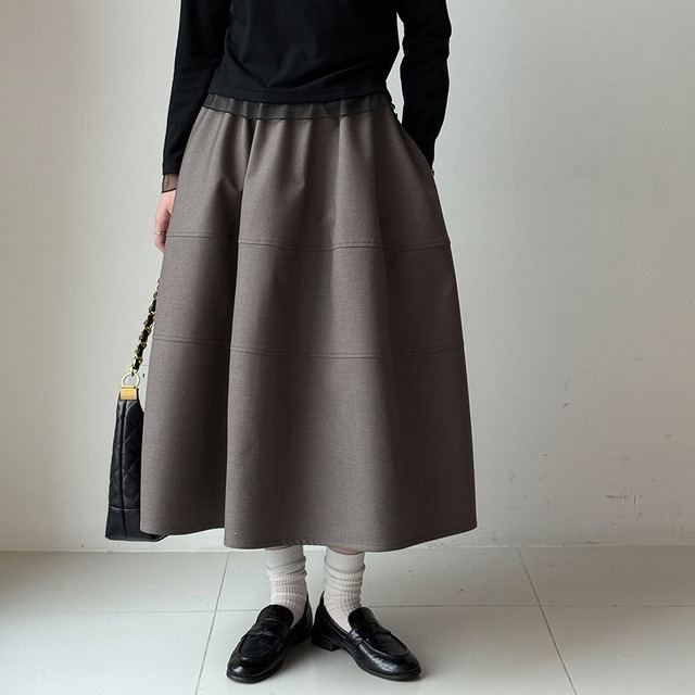 gather volume skirt　j-0372