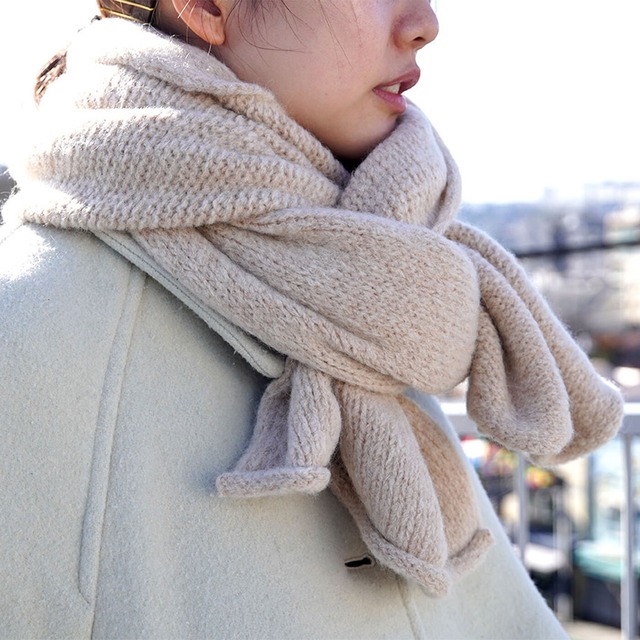 Edmund Baby Alpaca muffler -ivory-