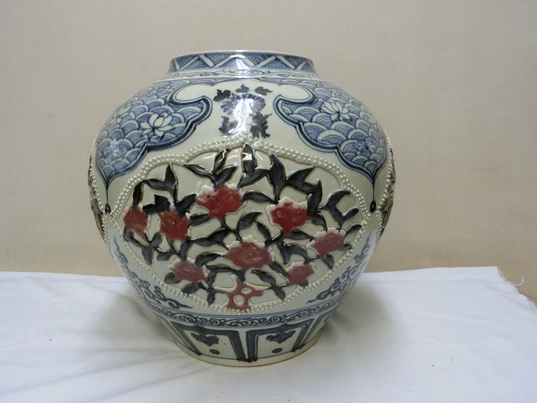 二耳花瓶氷裂黒文様中国陶磁器炉鈞窯花器・55・】◇徳利鑑賞陶磁器