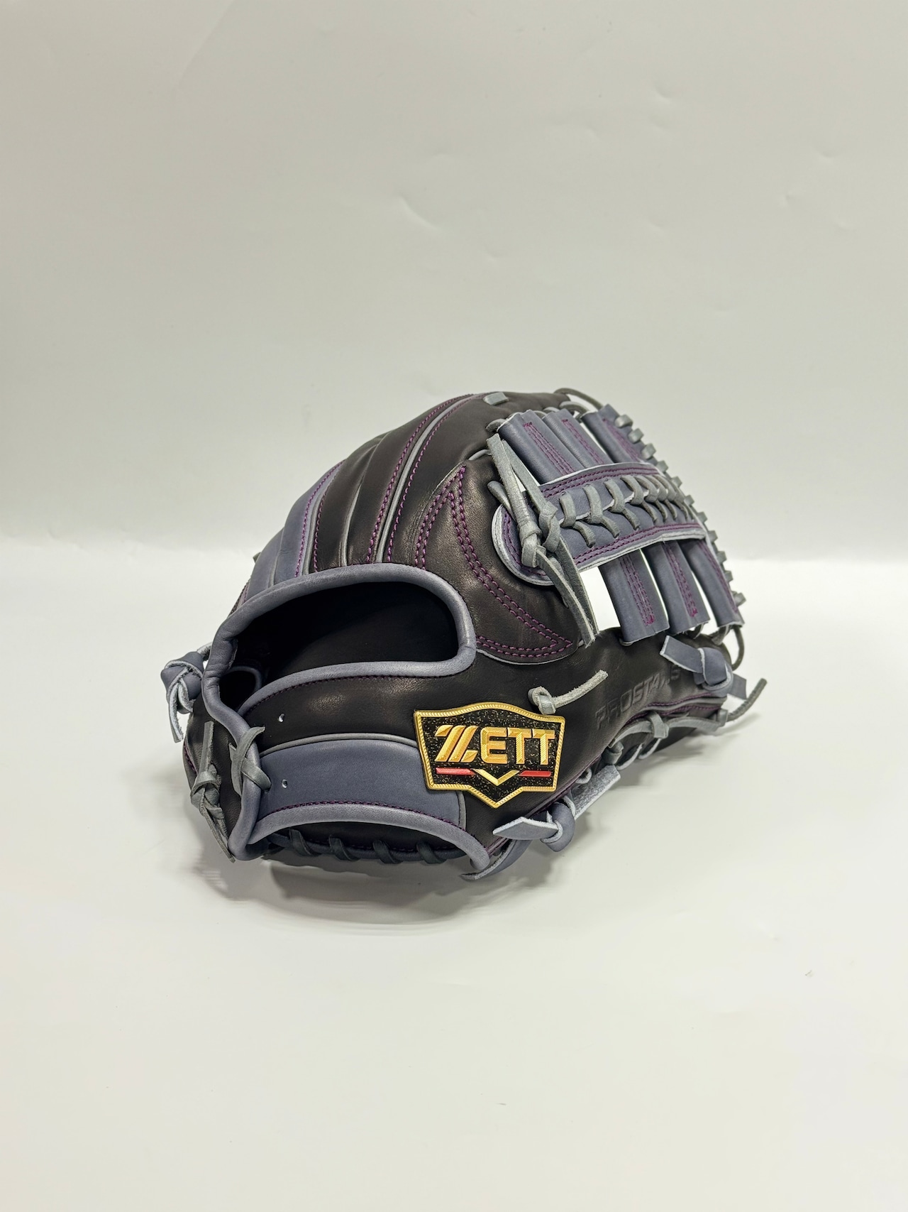 ZETT PROSTATUSーゼットプロステイタス michii supreme order 硬式グローブ ゼットミチイオリジナルグラブ 右投げ用 297型 (中川圭太選手モデル) ブラック/ダークグレー×ダークグレー ・画像2