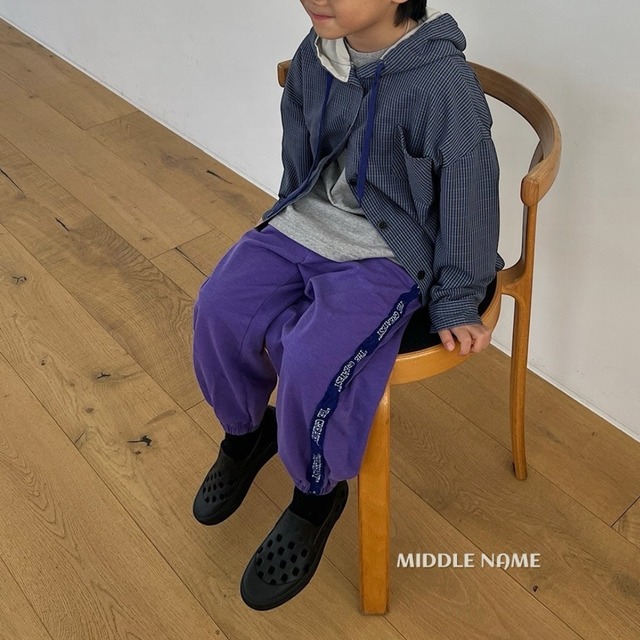 《送料無料》予約:テープジョガーパンツ【MIDDLENAME】※ジュニアサイズ