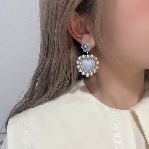 【Recolle × Jumelle】candy daisy heart ＊ light blue