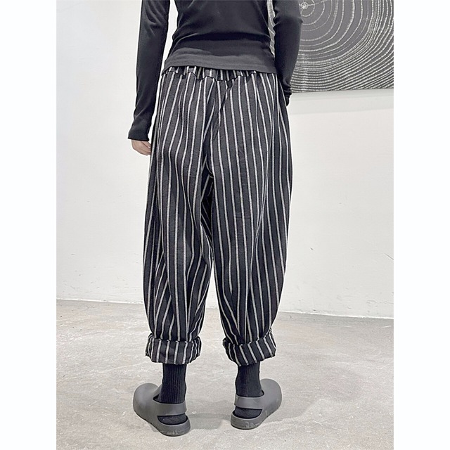 Striped balloon pants C0204