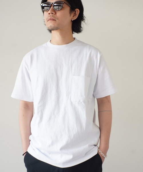 Good Wear (グッドウェア) ポケット付き Tシャツ 2W7-2500 ホワイト