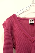 “MISSONI” High gages V neck knit top