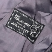 CASHMERE カシミヤ 比翼 ステンカラーコート M/ダークグレー メンズ