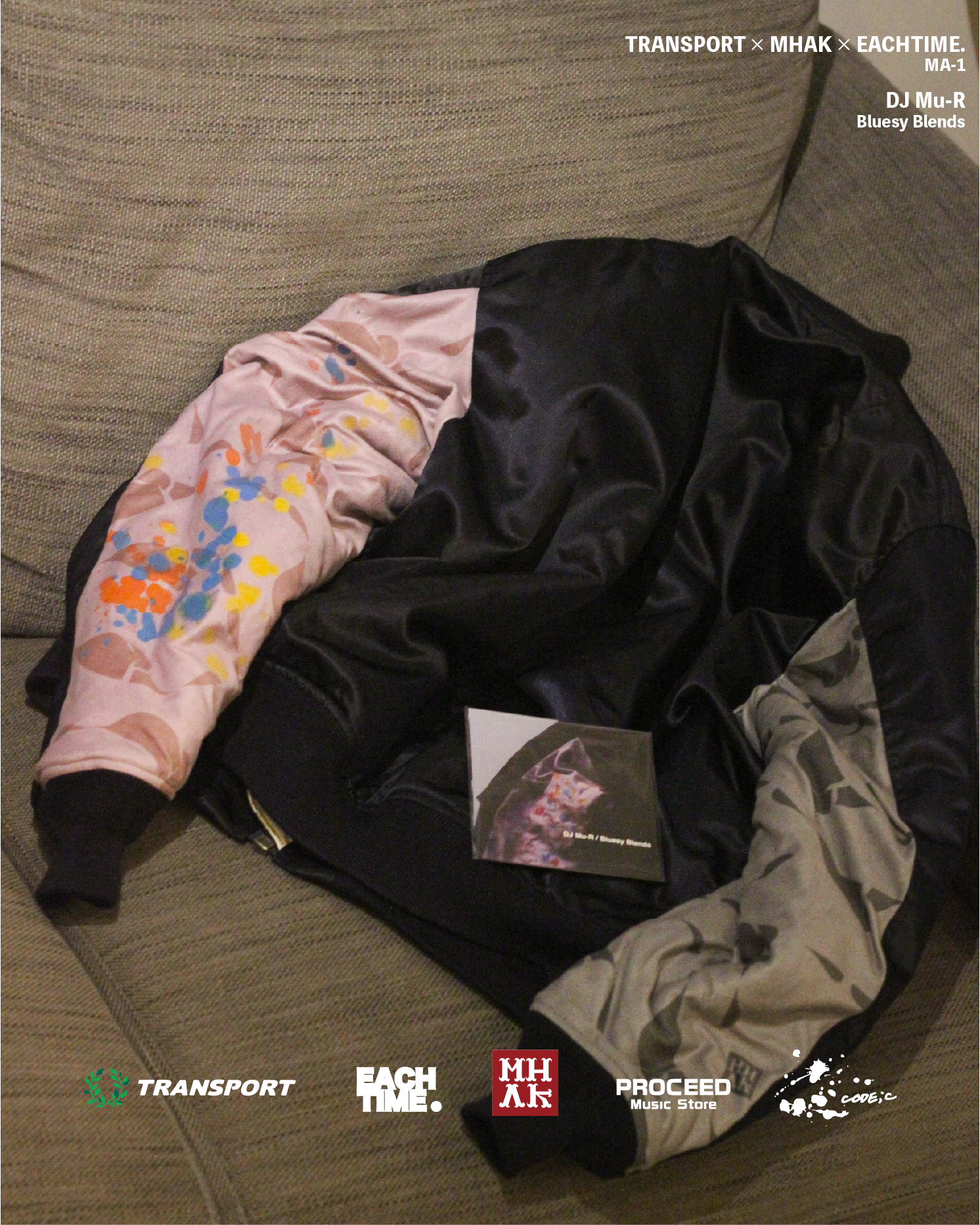 EACHTIME. × TRANSPORT × MHAK MA-1 NAVY【EACHTIME. 限定カラー】