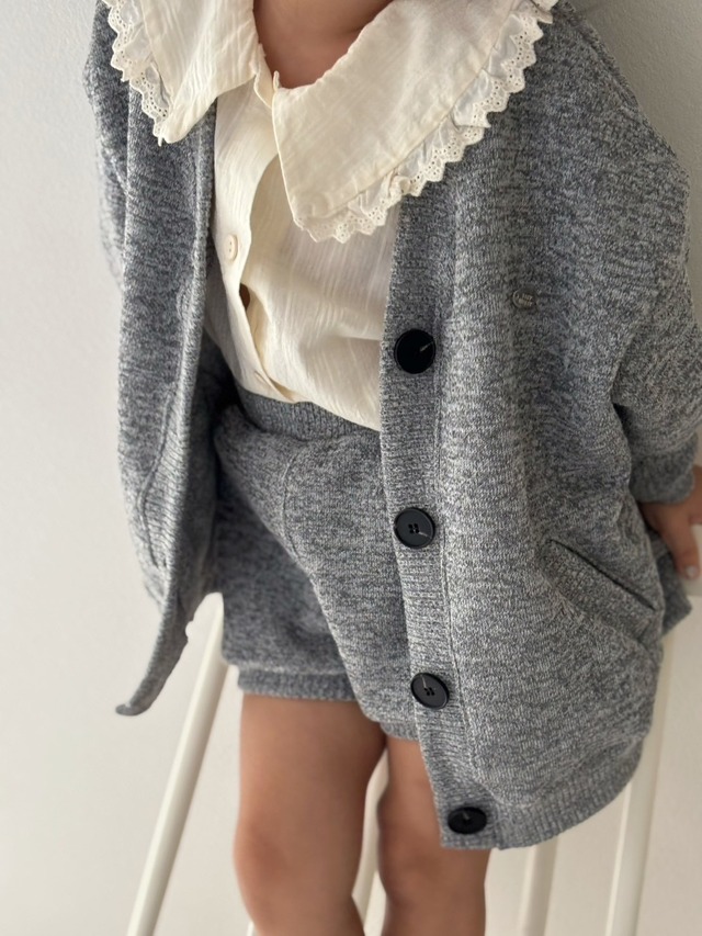 ラスト1【即納-2collar-】Yogurt Boxy Cardigan /ellymolly