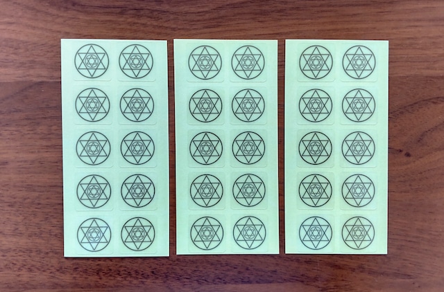 SEカード　透明シール版  (1シート10枚×3セット)