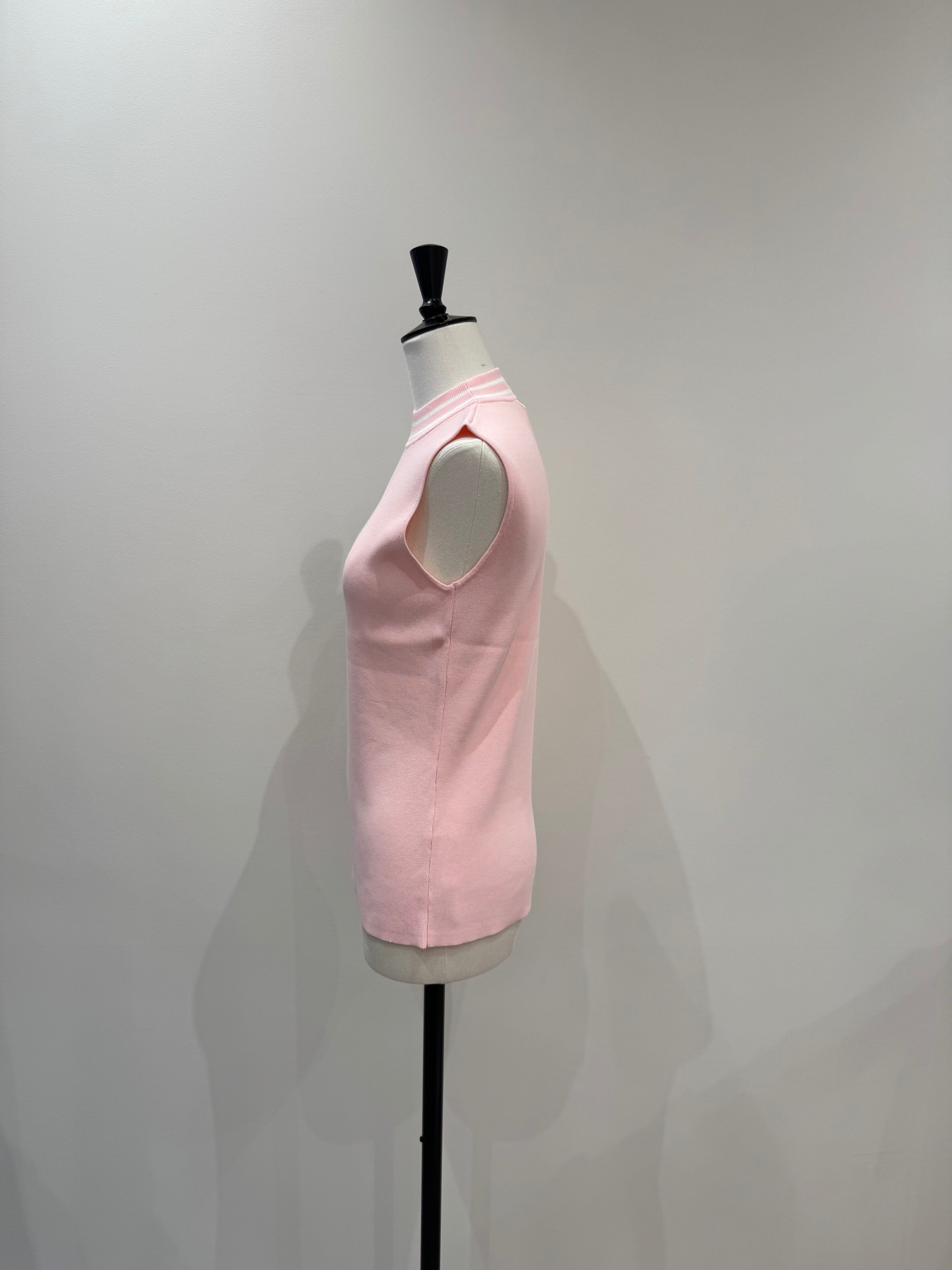 BACK BORDER SHIRT ピンク BORDERS at Balcony BORDERS at BALCONY RAYON KNIT TANK PINK | FLICKA ASHIYA