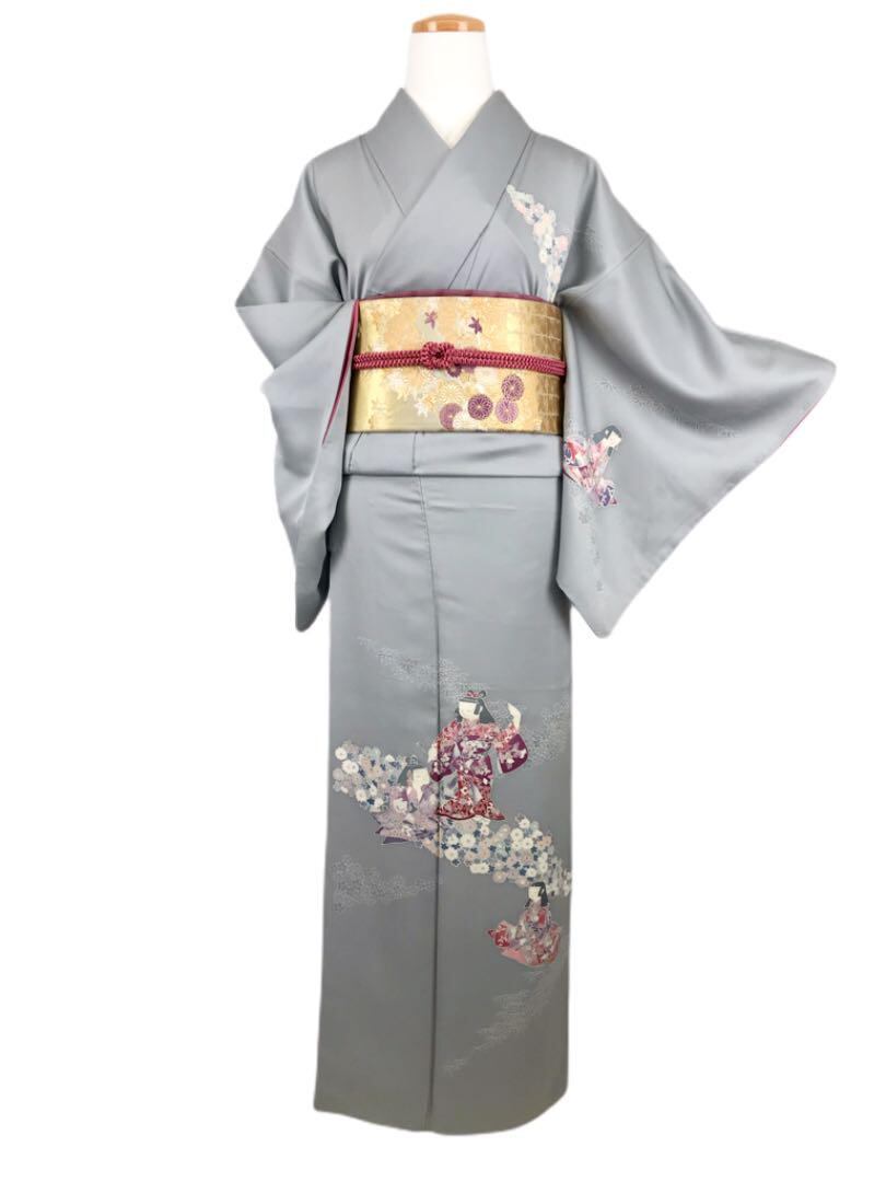 K-1508 付下げ 花畑の中に着物の童女 付下げ | huroncmh.org