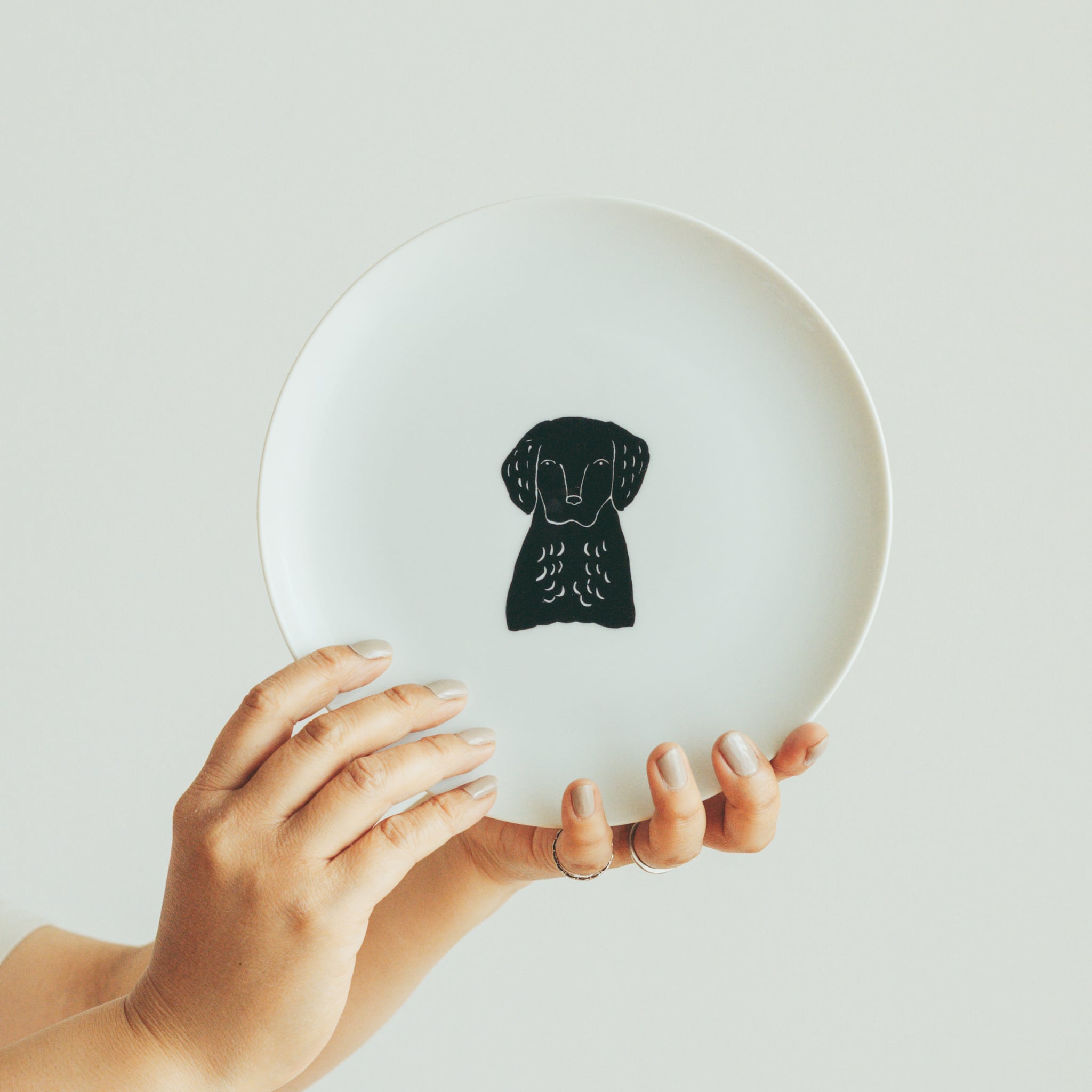 Black Dog&Cat Plate | ibuibu