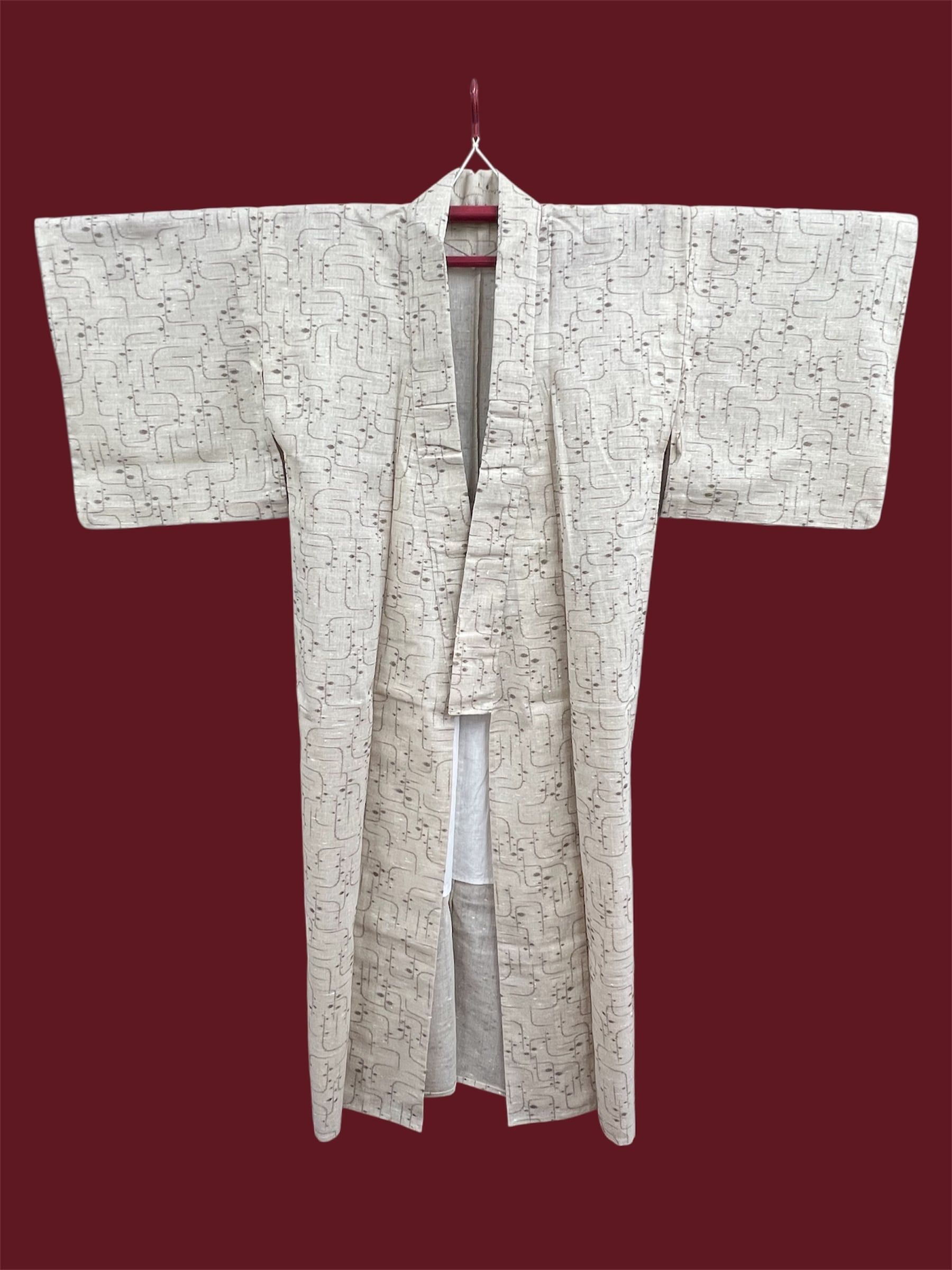 綿麻 夏着物 | Kohaku kimono