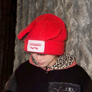【CHARLES JEFFREY】ARTISANAL SUPERSIZED FOX BEANIE