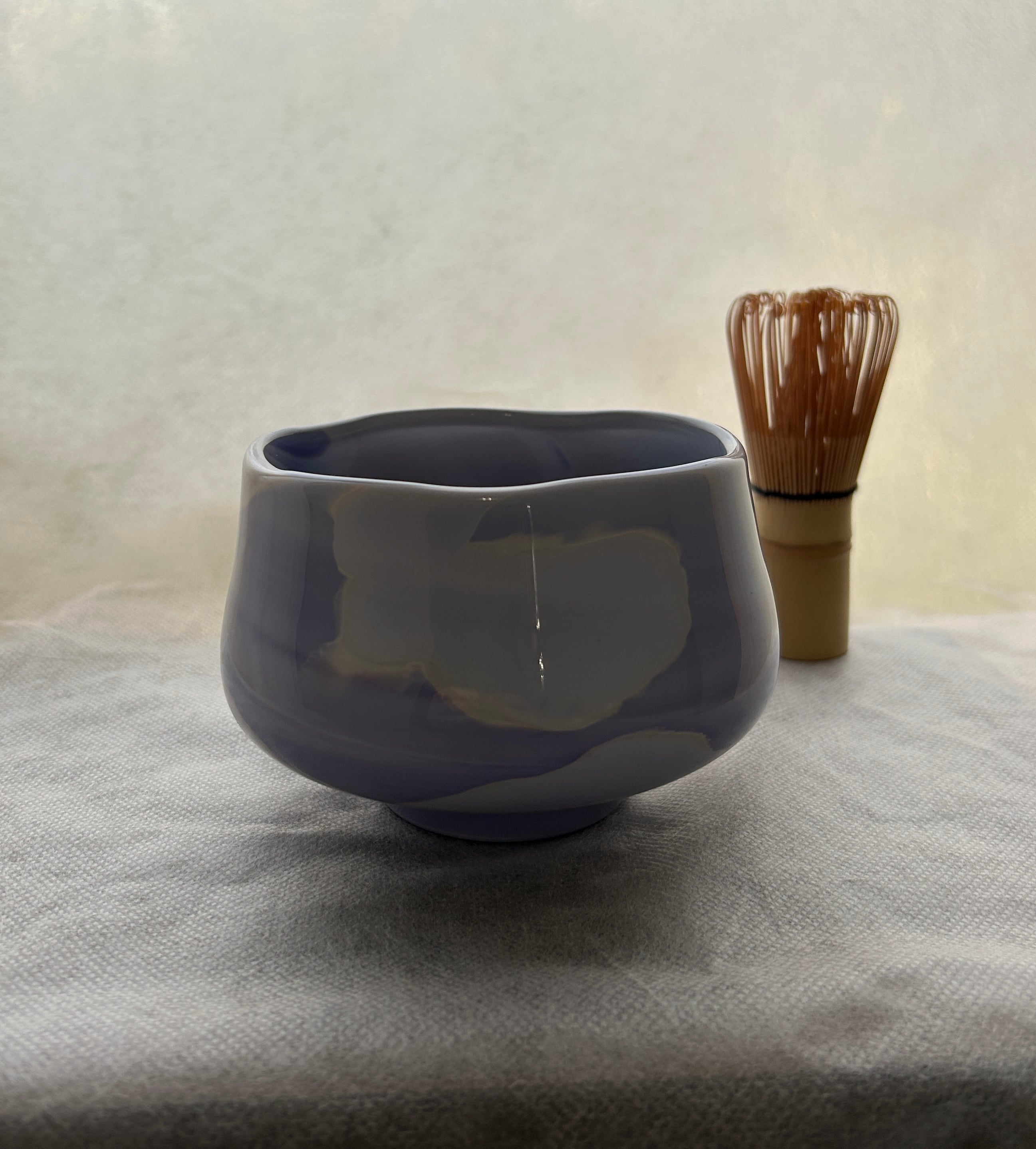 耐熱燿変ガラス 抹茶茶碗 半筒形 燿（たまさか）瑞雲 抹茶茶碗 TPK-CHA