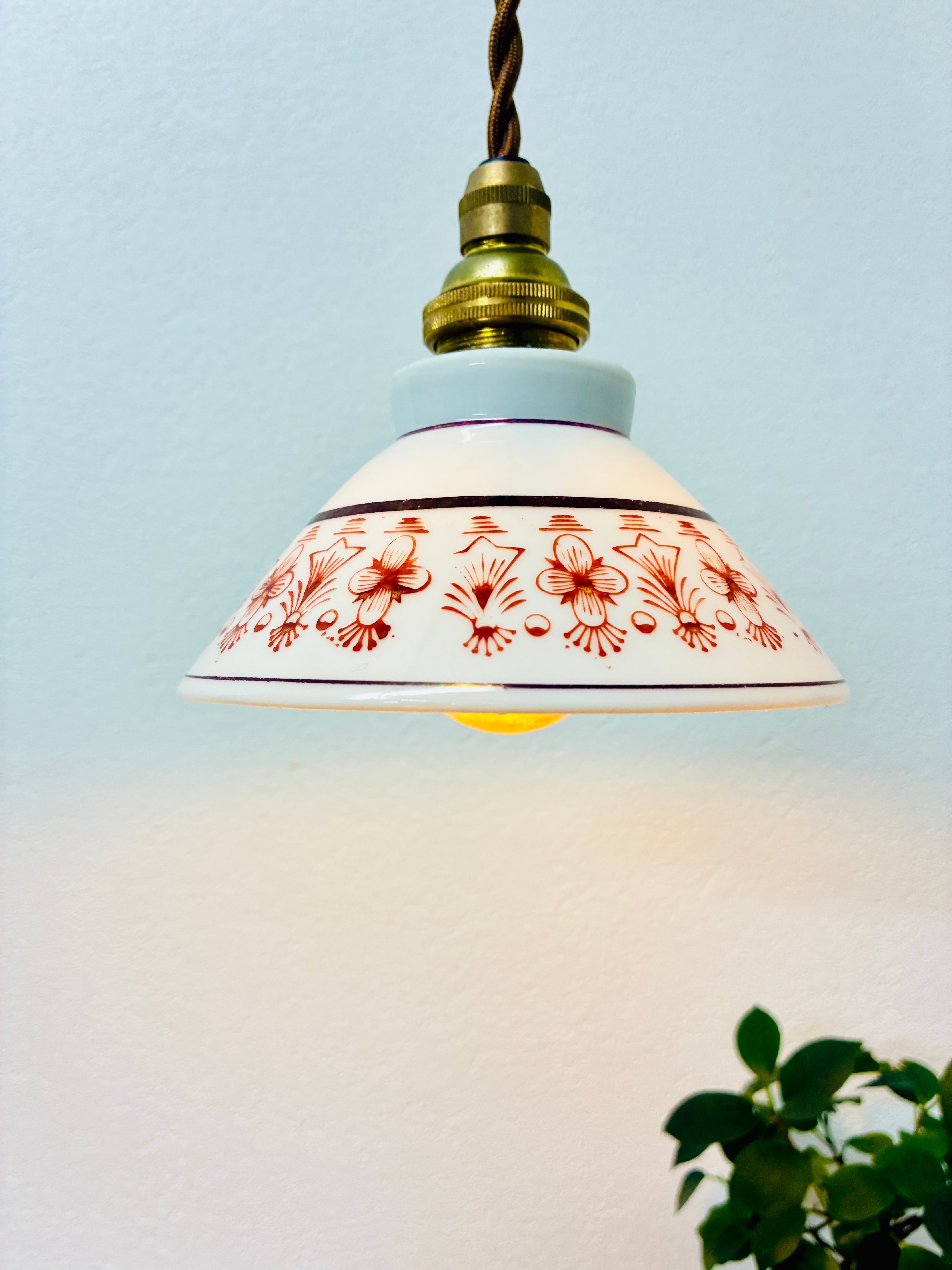 60'sクリスタルシャンデリアシェード ヴィンテージアンバー