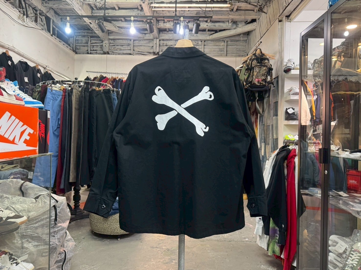 NEIGHBORHOOD × WTAPS JUNGLE LS SHIRT BLACK 01 192WVNHD-SHM01S  