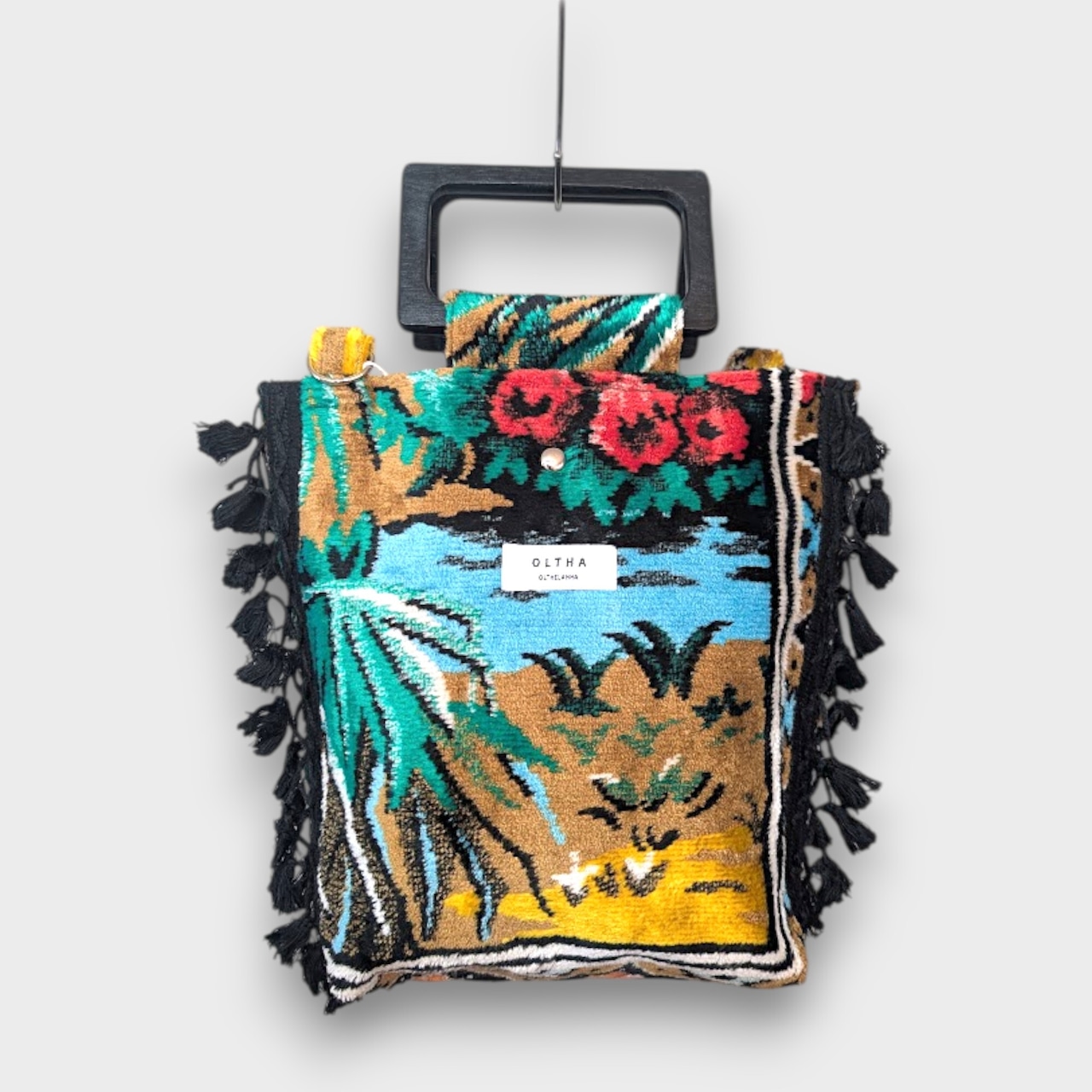 Vintage Tapestry Side Tassel Bag – (Horse Tail)