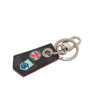 ルイ ヴィトン ダミエ LVアルプス ポルト クレ スモールエッシャッペ キーリング キーホルダー M63770 レッド ブラック レザー メタル メンズ LOUIS VUITTON 【中古】