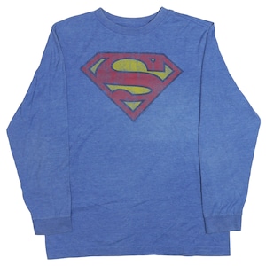 USED【XL】Superman Long Sleeve Tee / OLD NAVY ©2012 DC COMICS