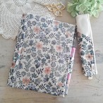 エデナム ブルーグリーン*リバティ手帳カバー・ぺンケースセット*ナカバヤシサイズ