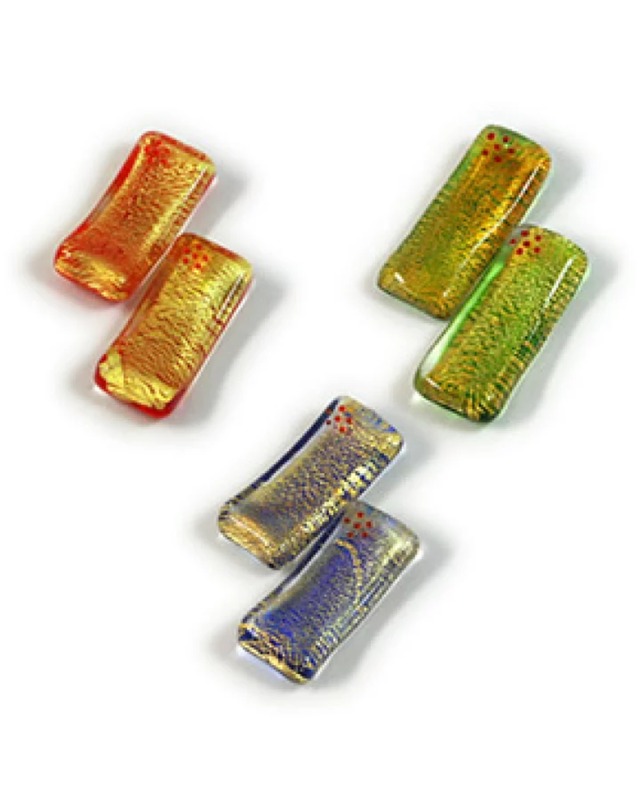 金箔入り手づくり硝子箸置き「梅花/2個セット」(全3種)