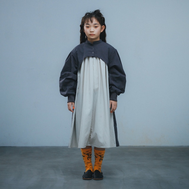 〈 nunuforme 23AW 〉新型コンビワンピース / 28-nf20-467-015A / Charcoal / Women's