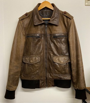 90sEuro A-2 Buffalo Leather Jacket/L