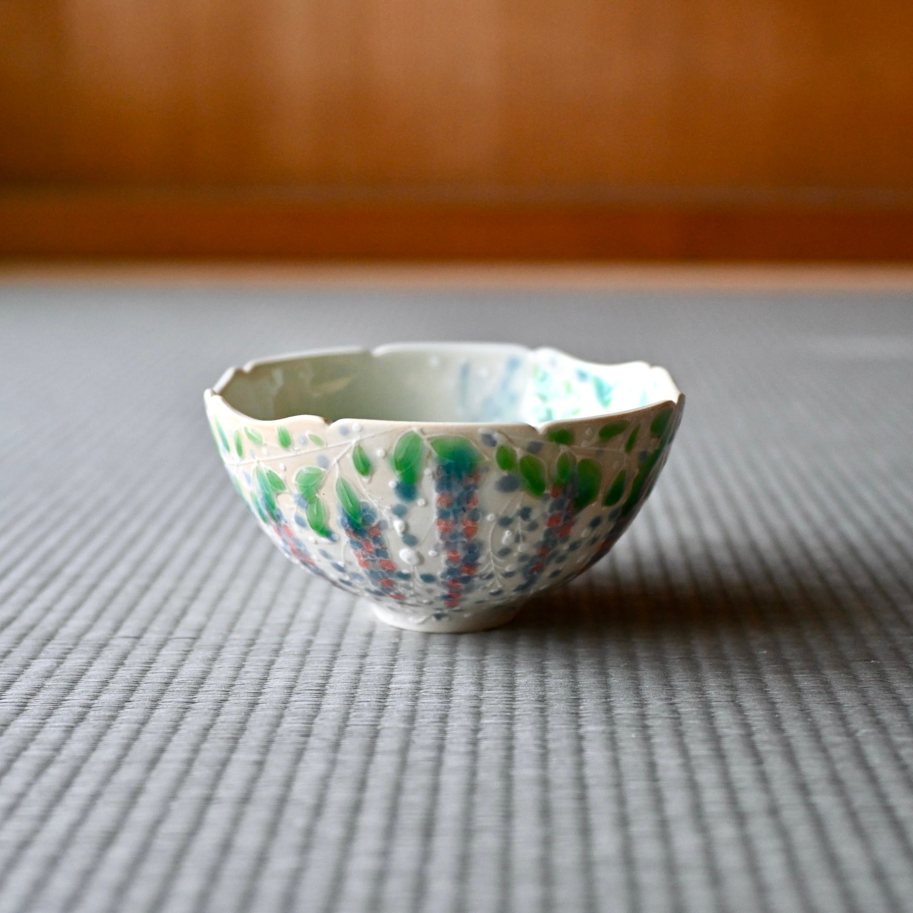 水辺の藤茶碗(B)