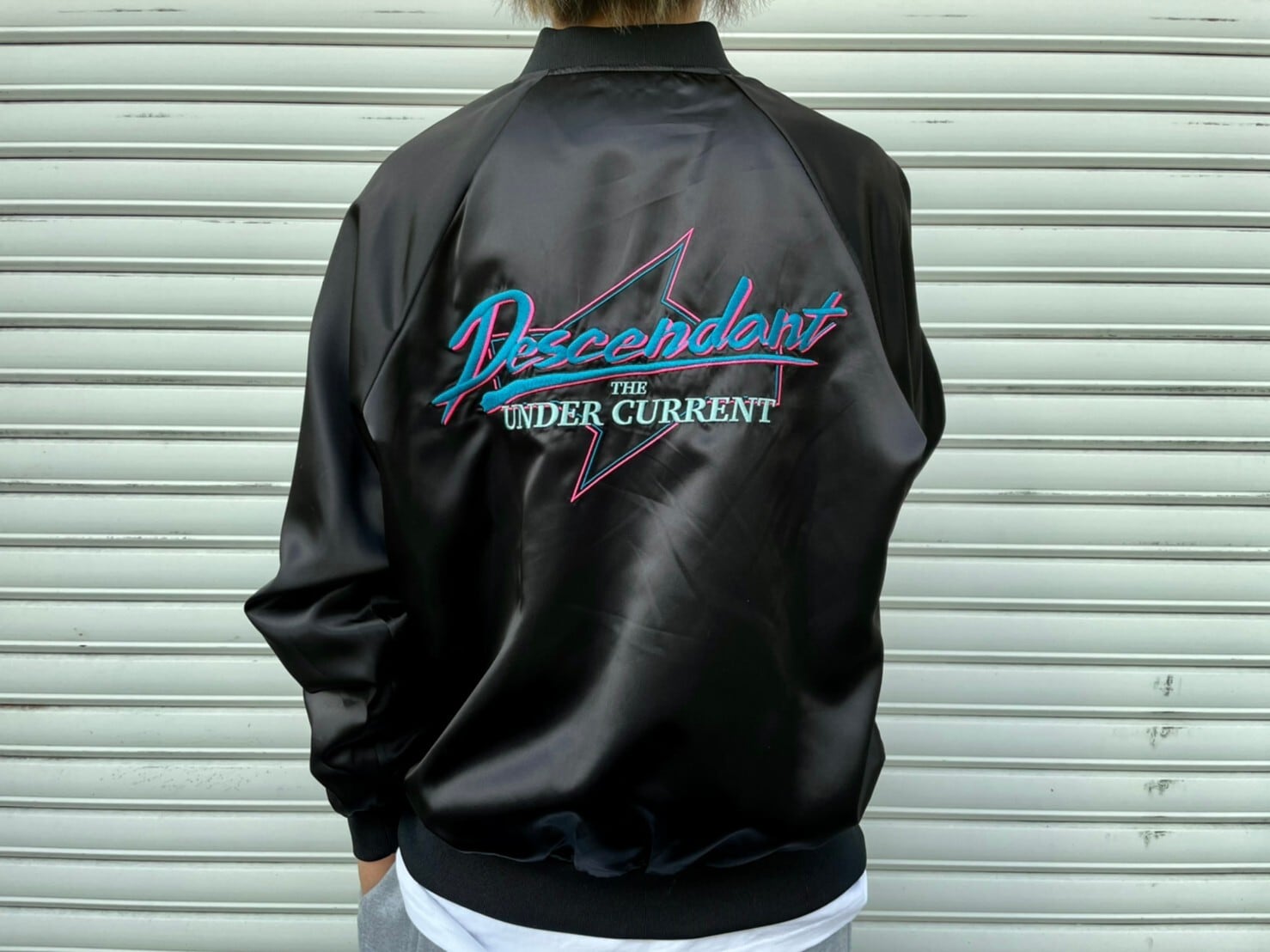 【最終値下中】20SS DESCENDANT SATIN JACKET 3素人採寸ですが下記の通りです