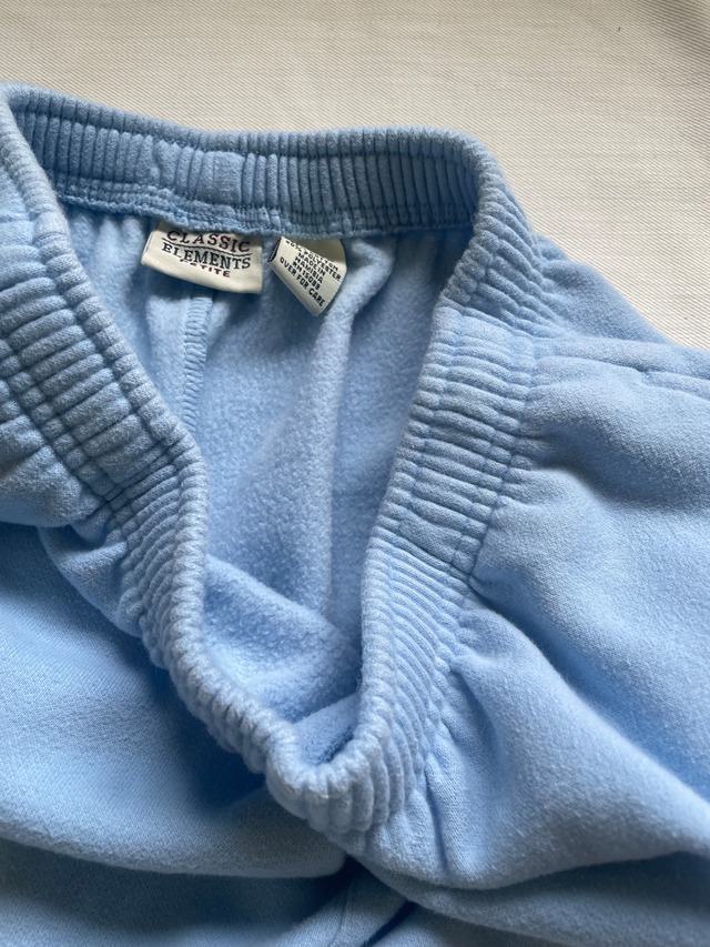 90s-00s VINTAGE "CLASSIC ELEMENTS" Light Blue Sweat Pants S