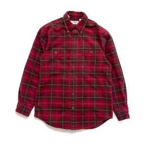 USED L.L.Bean CHAMOIS CLOTH check shirts - red