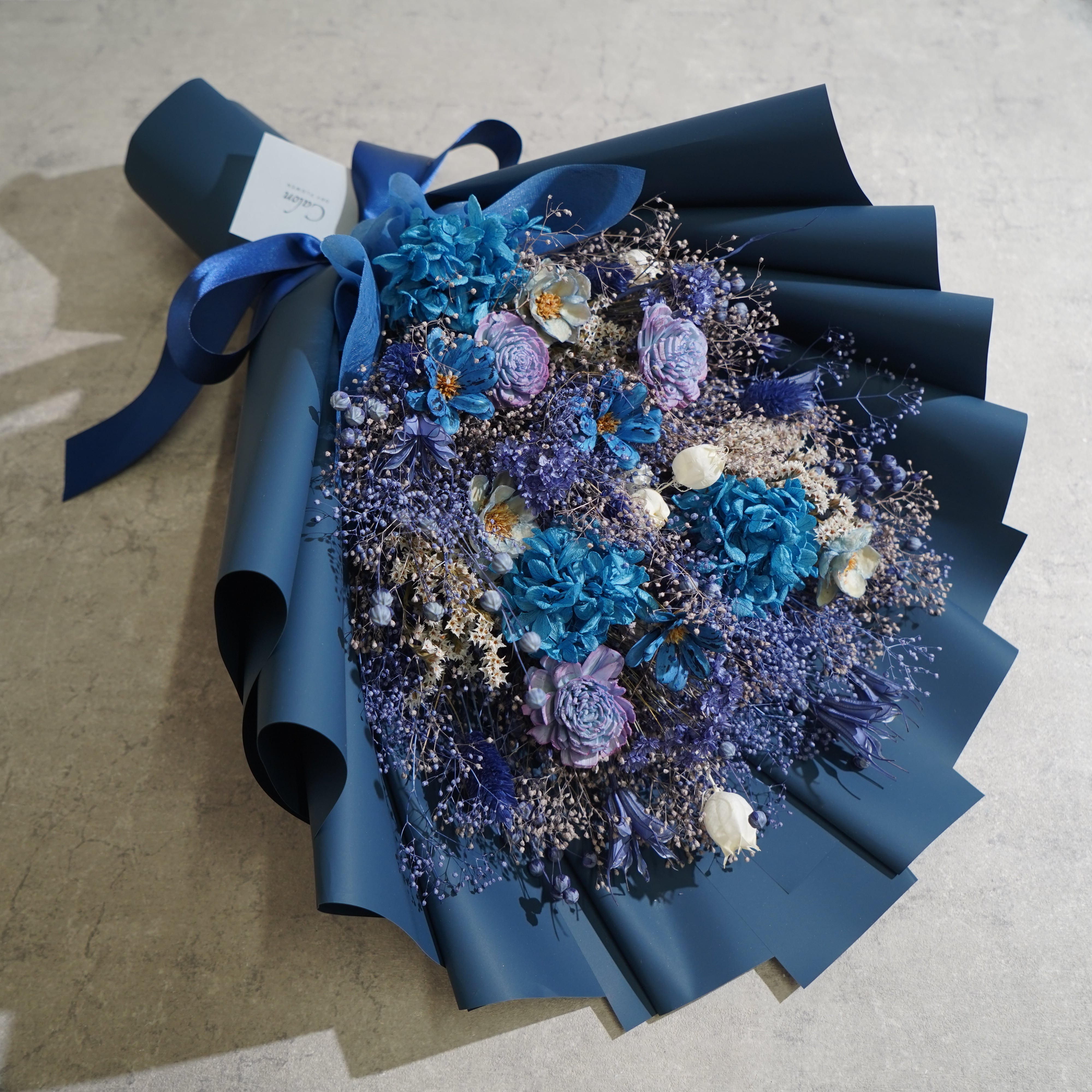 ドライフラワーの花束 Lサイズ ブルー L-96≪限定1点≫