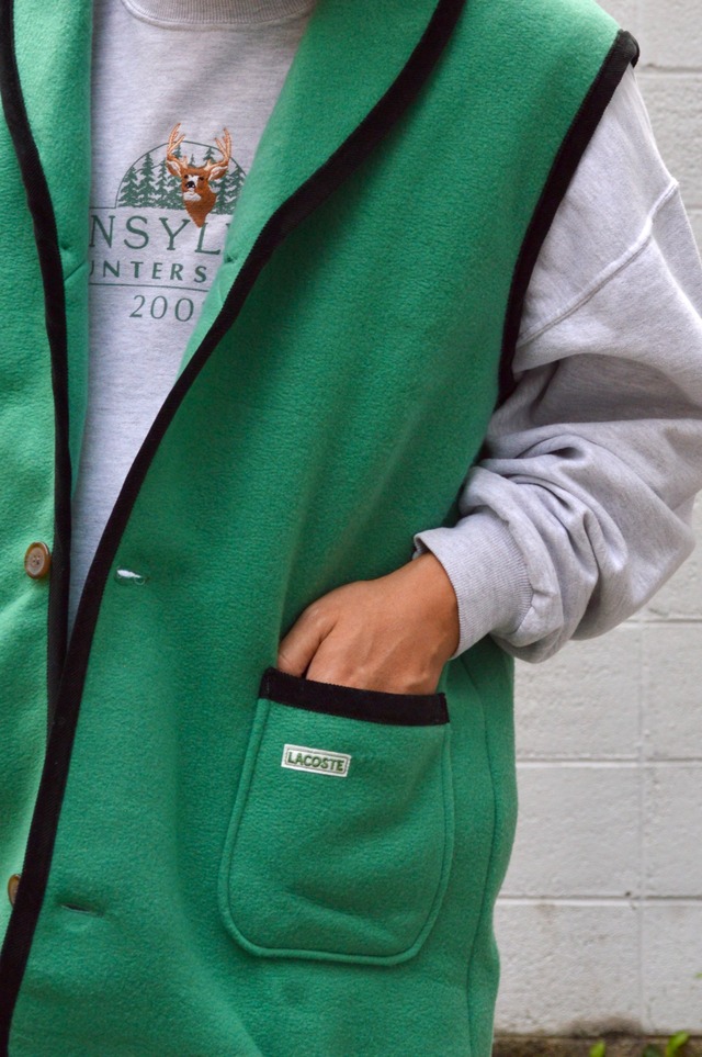 LACOSTE 70s-80s CHEMISE LACOSTE Home Fleece Vest Dead Stock ラコステ 1970 デッドストック フリースベスト